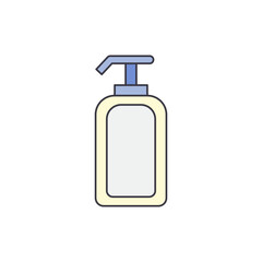 Liquid hand soap icon in color, isolated on white background 