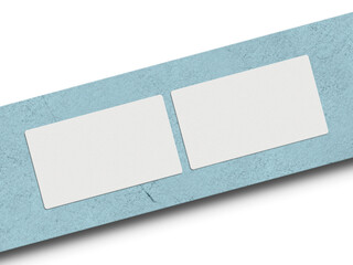 Minimal white and blue business card mockup