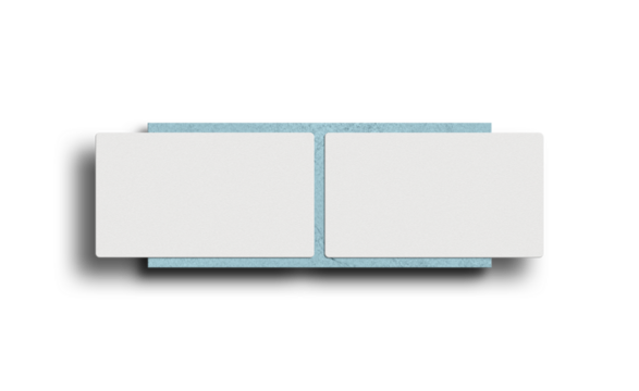 Minimal white and blue business card mockup