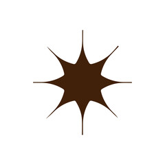 Fototapeta premium star icon brown