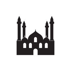 mosque icon, isolated, white background