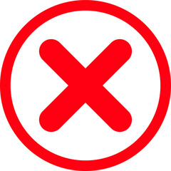 Obraz premium Cross icon in red colors. Single cross signs.