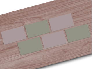 Elegant business card on wood mockup
