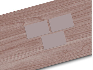 Elegant business card on wood mockup