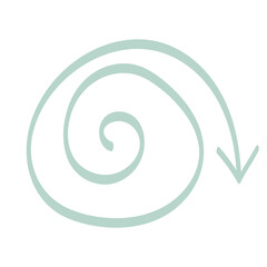 Hand-drawn arrow. Transparent PNG. Doodle.