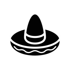 sombrero icon, traditional mexican hat, vector illustration 