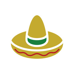 sombrero icon, traditional mexican hat, vector illustration 