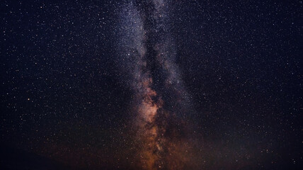 Fototapeta na wymiar Night starry sky. Milky Way Abstract dark background.
