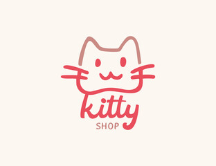Kitty logo design concept 