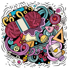 Handmade cartoon vector illustration