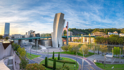 Cityscape of Bilbao at Sunset, Spain