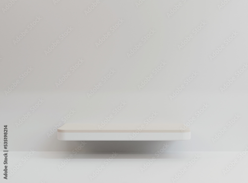 Poster empty cylinder podium on minimal background. abstract minimal scene with geometrical forms. design f