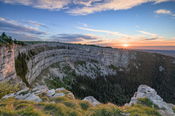 Schöne Landschaft am Creux du Van