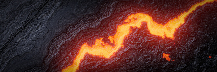3D rendered abstract volcanic lava background - obrazy, fototapety, plakaty