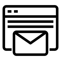 Web Email Icon Outline