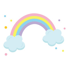 clouds and rainbow illustration