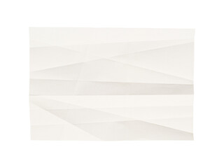 White paper creased poster isolated on transparent