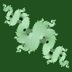 pattern and design inspired by a single sharp acute angled peak in shades of medium green on a dark green background