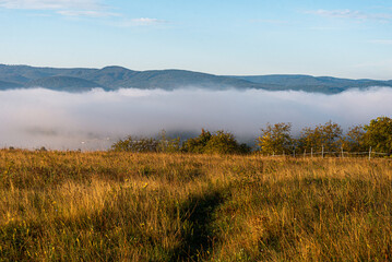 Morning mist in Zebeg&eacute;ny during September 