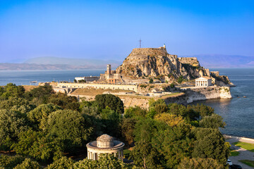 Fototapeta na wymiar Aussicht auf die Alte Festung in Kerkyra, Korfu