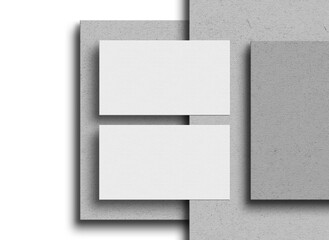 Minimal white business card on particle board mockup
