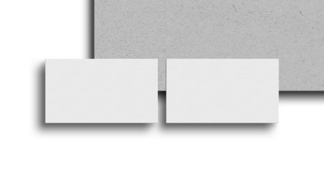 Minimal white business card on particle board mockup