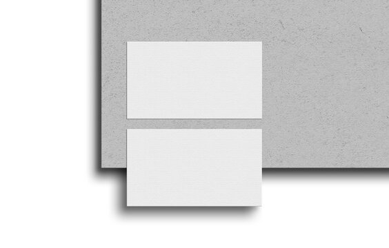 Minimal white business card on particle board mockup