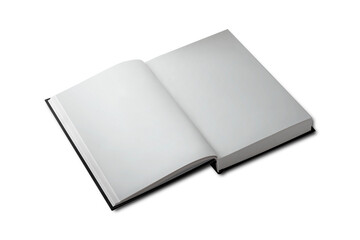 Black open and closed book mockup, stack of black books isolated on white background. 3d rendering.