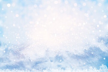 Background. Winter landscape. The texture of the snow