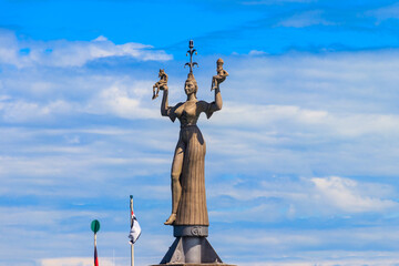 The Imperia statue at the Lake Constance harbour of Konstanz, Germany - obrazy, fototapety, plakaty