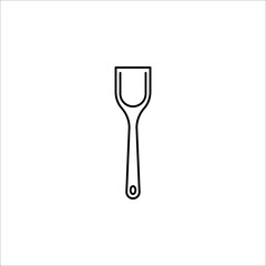 spoon icon, line vector illustration on white background.