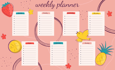 Obraz premium weekly planner 
