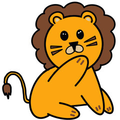 Obraz na płótnie Canvas cartoon lion cartoon