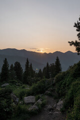 sunset in the lagorai italian alps