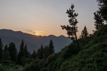 sunset in the lagorai italian alps