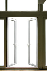 White Open door without background, PNG file