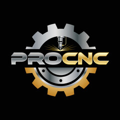 Professional CNC Machine Business Logo Design Template
