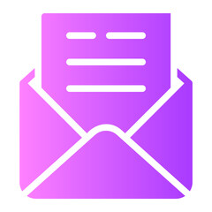 Fototapeta premium mail gradient icon