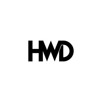 hwd lettering initial monogram logo design