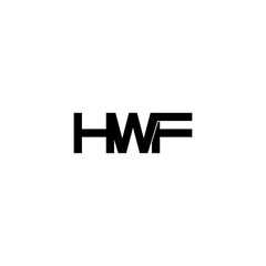 hwf lettering initial monogram logo design