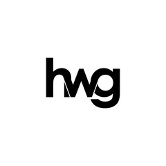 hwg lettering initial monogram logo design