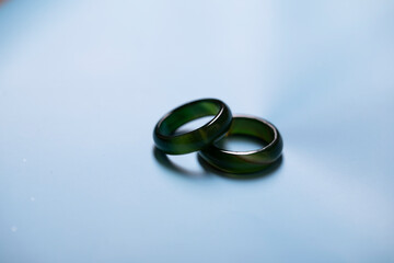 two wedding rings