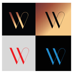 Luxury W letter logo