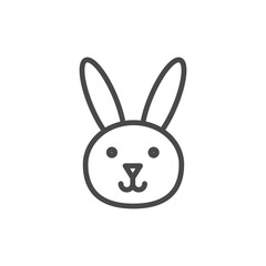 Bunny head icon, Thanksgiving related vector. Rabbit vector icon on white background. Flat vector rabbit icon symbol sign from modern animals collection for mobile concept and web apps design.