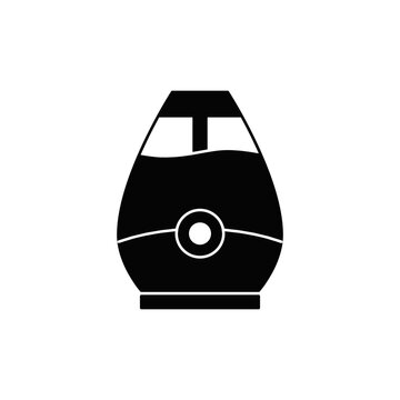 recommend clip art: humidifier icon in black flat glyph, filled style isolated on white background