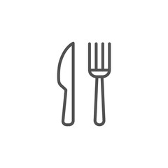 fork and spoon restaurant icon isolated on white background. vector Illustration.