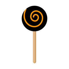 Illustration of halloween lollipop. Food item for bars, restaurants and shops.Transparent png. Vector element. Design.