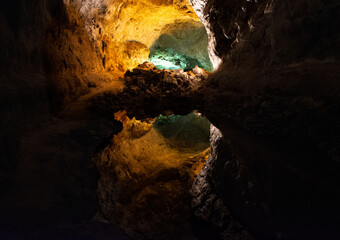 Fototapeta na wymiar Los Verdes Cave in Lanzarote