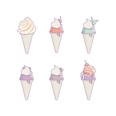 Ice cream cone vector illustration