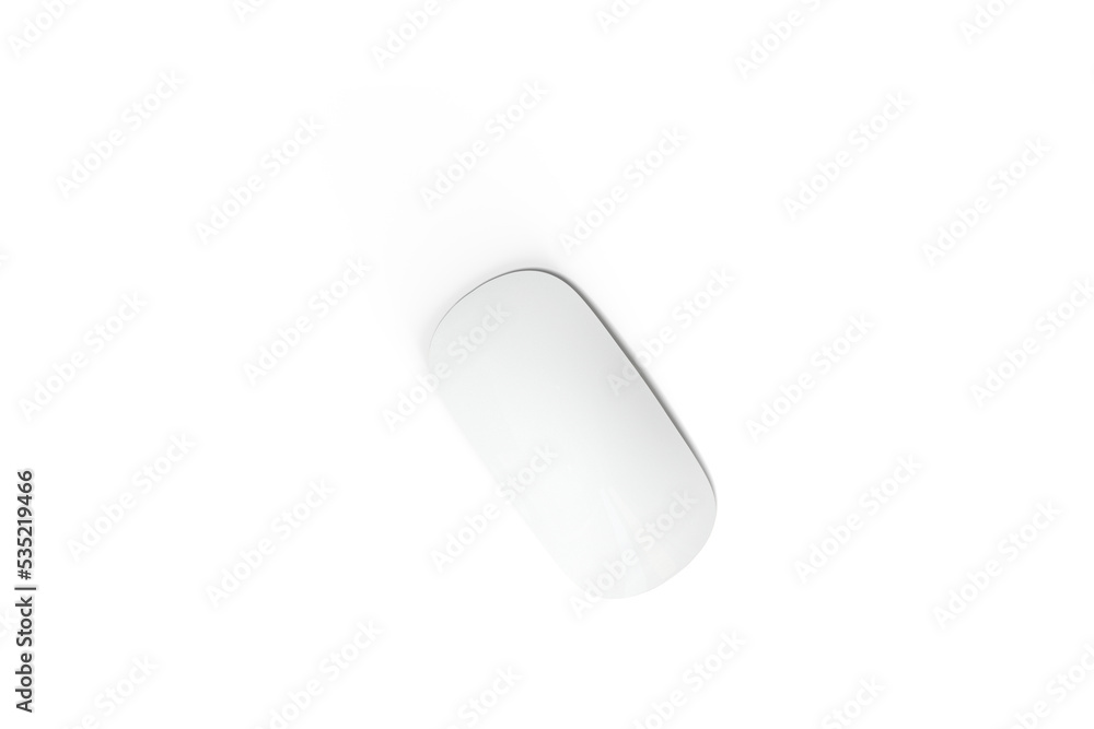 Poster empty blank computer wireless mockup isolated on white background. 3d rendering.